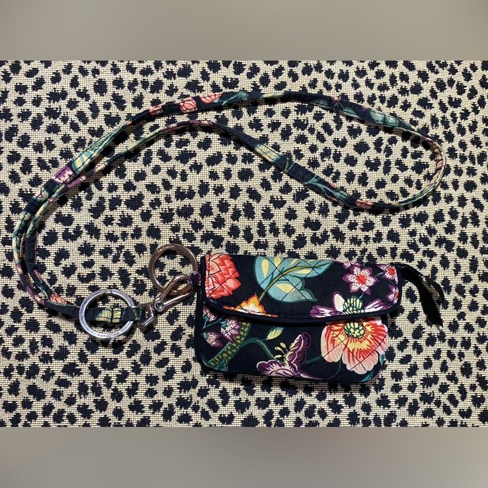 Vera Bradley lanyard and Id colder with coin pouch